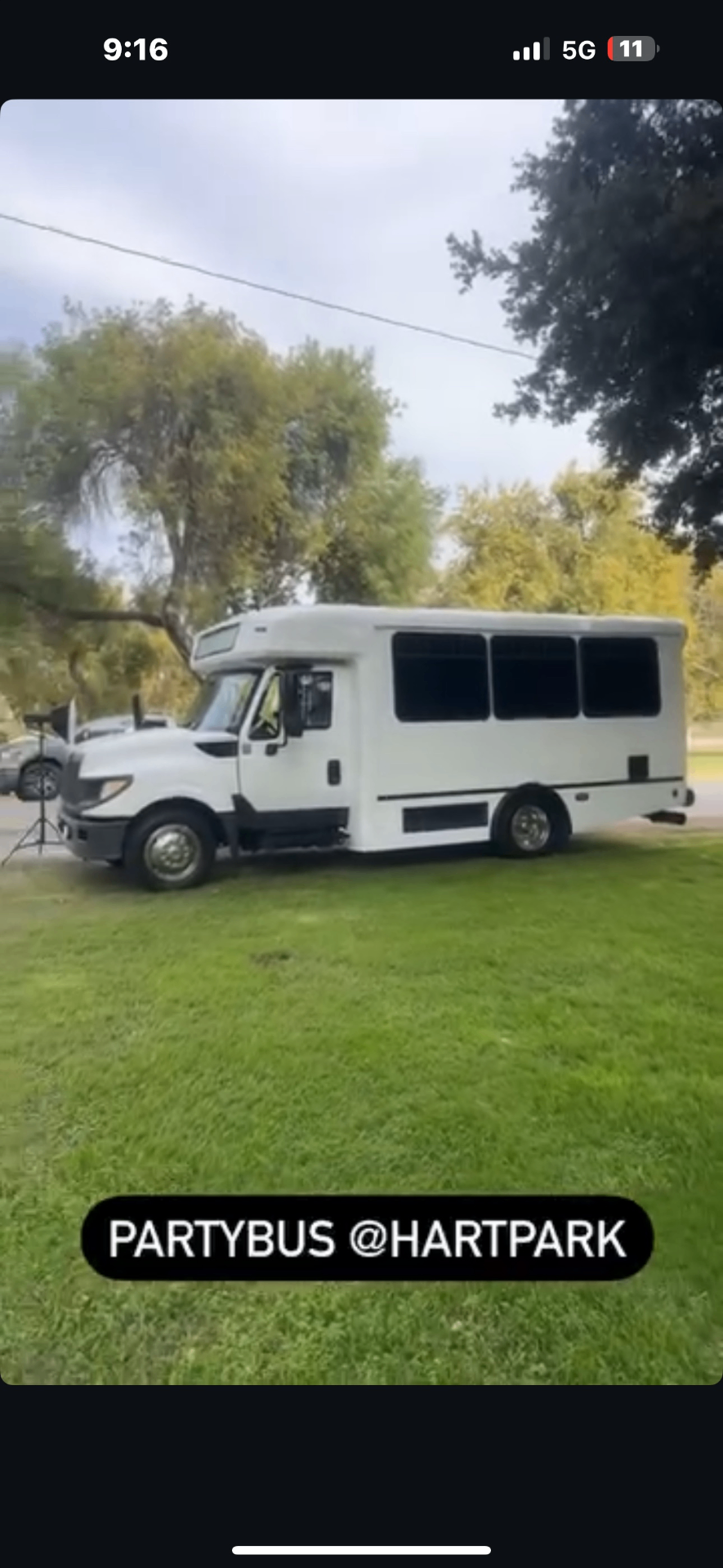 Party bus at Hart Park